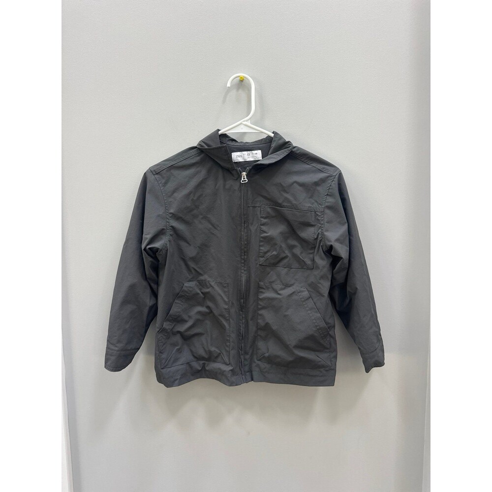 Zara Gray Zip Up Hoodie Jacket 8/9 130 Cm